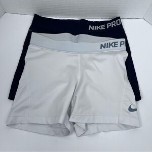 Nike Pro Women's Lot of 2 Dri-Fit 3" Compression Gym/ Yoga Shorts Size S; Active